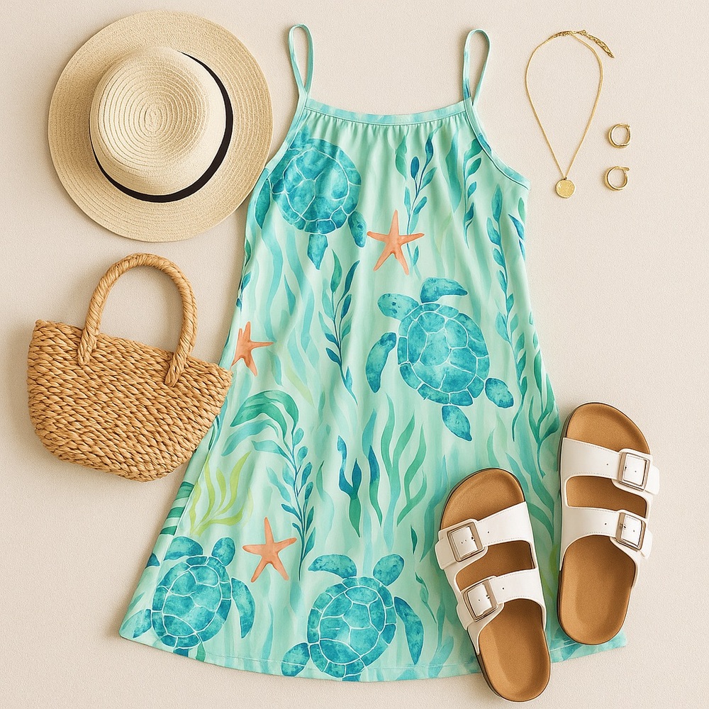Sea Turtle Sundress - small
